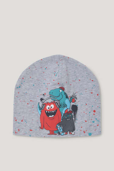 Nen petit - Dinosaure - gorra - gris clar jaspiat