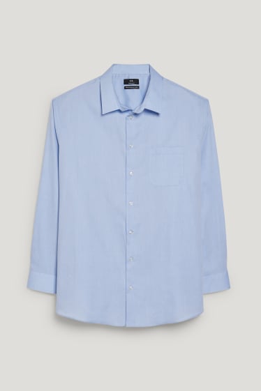 Uomo XL - Camicia - regular fit - colletto all'italiana - facile da stirare - azzurro