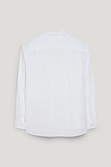 Men XL - Shirt - regular fit - button-down collar - organic cotton - white