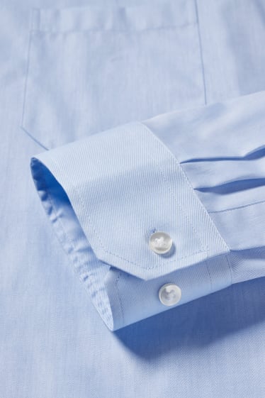 Caballero XL - Camisa - regular fit - kent - de planchado fácil - azul claro