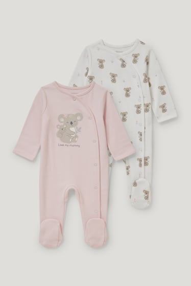 Baby Girls - Confezione da 2 - pigiama per neonati - rosa