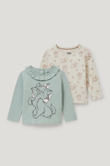 Bébé filles - Lot de 2 - Les Aristochats - hauts à manches longues pour bébé - vert menthe