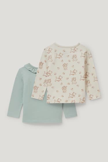 Bébé filles - Lot de 2 - Les Aristochats - hauts à manches longues pour bébé - vert menthe