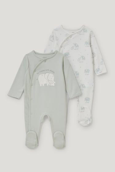 Baby Boys - Multipack 2er - Baby-Schlafanzug - mintgrün
