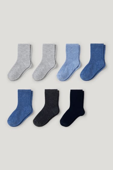 Bébé filles - Lot de 7 paires - chaussettes pour bébé - bleu clair