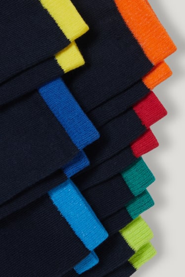 Garçons - Lot de 7 paires - chaussettes - bleu foncé