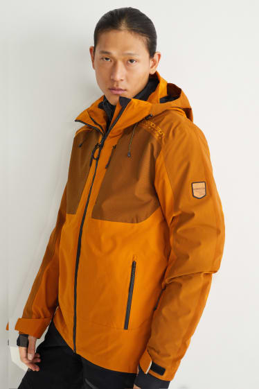 Uomo - Giacca da sci con cappuccio - arancione