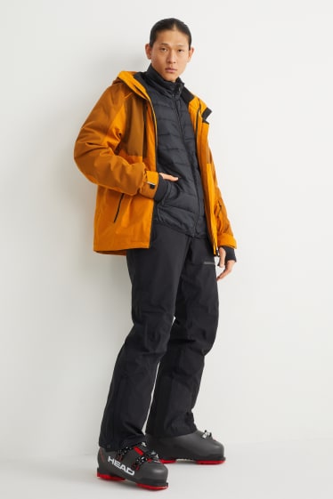 Pánské - Lyžařská bunda s kapucí - oranžová