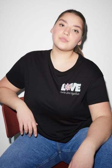 Femmes grandes tailles - CLOCKHOUSE - T-shirt - noir