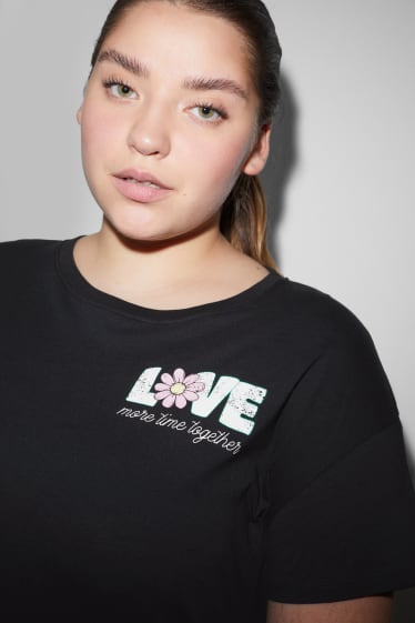 Femmes grandes tailles - CLOCKHOUSE - T-shirt - noir