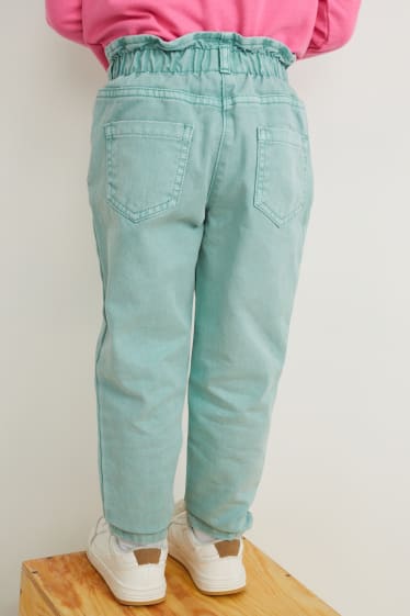Toddler Girls - Set - Mom Jeans und Scrunchie - 2 teilig - hellblau