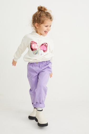 Toddler Girls - Hoodie - shiny - white