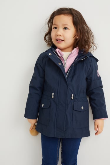 Toddler Girls - 3-in-1-jack met capuchon - donkerblauw