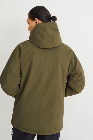 Herren - Skijacke mit Kapuze - dunkelgrün