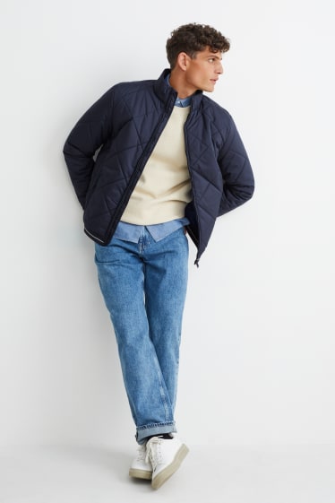 Uomo - Giacca trapuntata - LYCRA® - blu scuro
