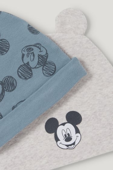 Nadó nen - Paquet de 2 - Mickey Mouse - gorra per a nadó - gris / verd menta