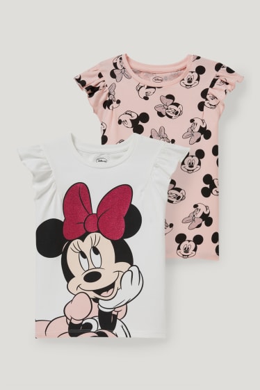 Toddler Girls - Confezione da 2 - Minnie - maglia a maniche corte - bianco / rosa