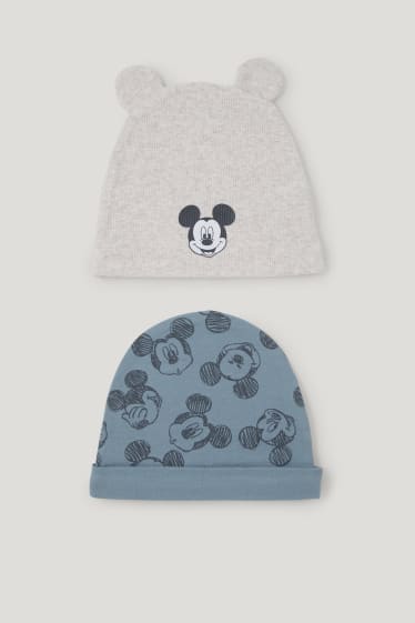 Nadó nen - Paquet de 2 - Mickey Mouse - gorra per a nadó - gris / verd menta