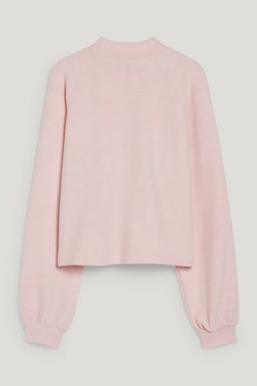 Damen - Fleece-Pullover - rosa