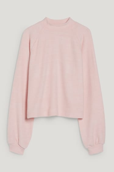 Damen - Fleece-Pullover - rosa
