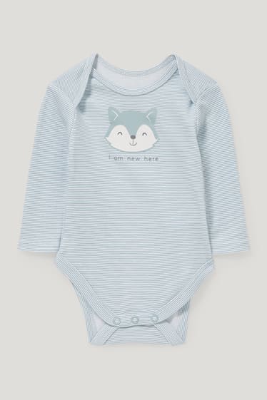 Baby Boys - Newbornoutfit - biokatoen - 3-delig - lichtblauw