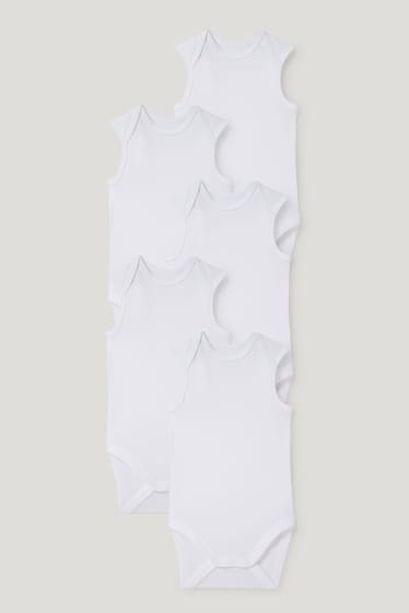 Baby Girls - Confezione da 5 - body neonati - bianco
