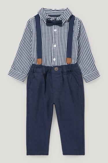 Baby Boys - Baby-outfit - 3-delig - donkerblauw