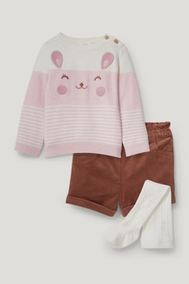 Bébé filles - Ensemble pour bébé - 3 pièces - rose