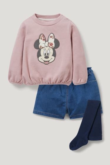 Baby Girls - Minnie - completo per neonate - 3 pezzi - rosa