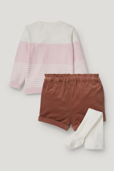 Bébé filles - Ensemble pour bébé - 3 pièces - rose