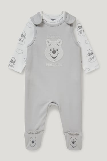 Bébé filles - Winnie l’ourson - ensemble avec grenouillère - 2 pièces - gris clair