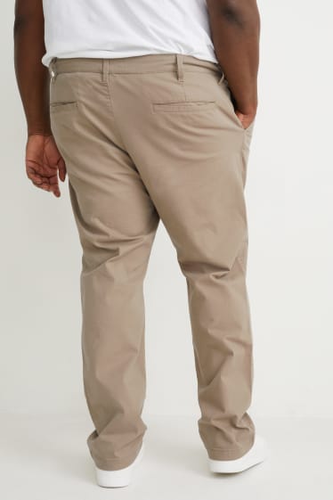 Pánské XL - Kalhoty chino - regular fit - světle hnědá