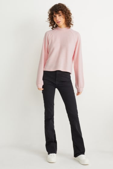 Damen - Fleece-Pullover - rosa