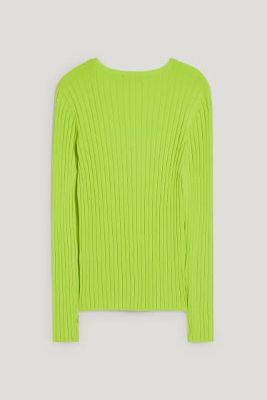 Donna - Maglione basic - verde chiaro