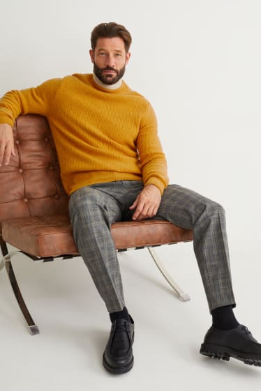 Hommes - Pull - laine mélangée - jaune