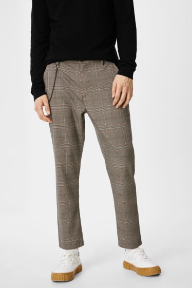 Clockhouse Boys - CLOCKHOUSE - chino - Slim Fit - în carouri - bej / maro