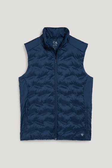 Men - Technical quilted gilet - recycled - dark blue