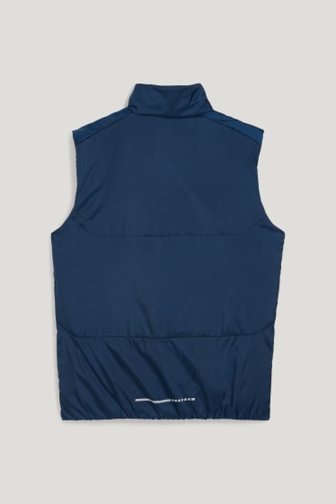 Pánské - Funkční prošívaná vesta - z recyklovaného materiálu - tmavomodrá