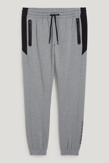 Hommes - Pantalon de jogging - gris clair chiné