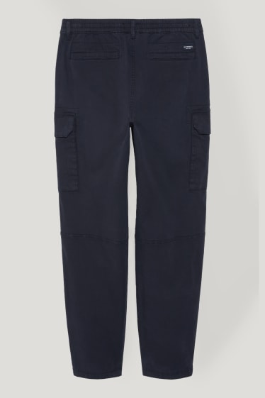 Pánské - Cargo kalhoty - regular fit - tmavomodrá