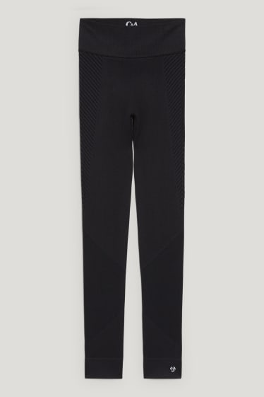 Mujer - Leggings - running - sin costuras - LYCRA® - negro