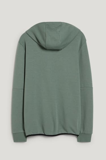 Mężczyźni - Rozpinana bluza z kapturem - zielony