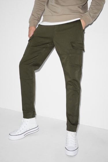 Clockhouse Boys - Cargohose - Slim Fit - LYCRA® - dunkelgrün