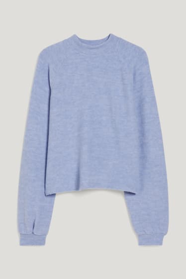 Femei - Bluză de molton basic - albastru deschis