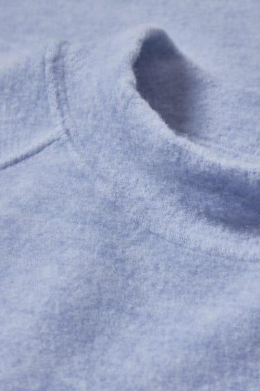 Femei - Bluză de molton basic - albastru deschis
