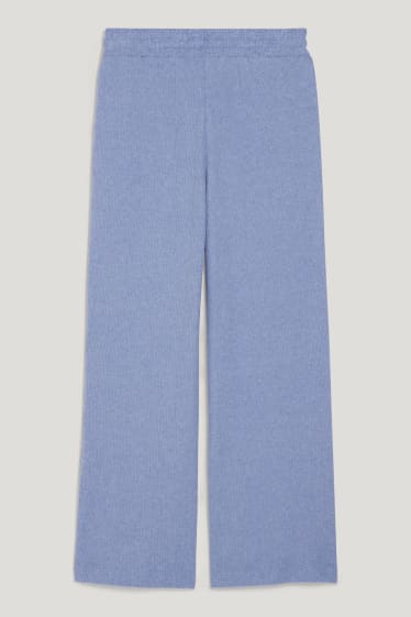 Femei - Pantaloni tricotați - regular fit - albastru deschis
