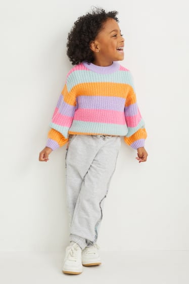 Toddler Girls - Pantaloni sportivi - effetto brillante - grigio chiaro melange