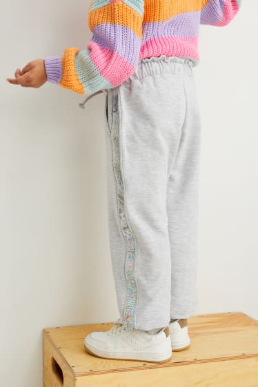 Toddler Girls - Pantaloni sportivi - effetto brillante - grigio chiaro melange