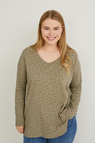 Damen - Multipack 2er - Langarmshirt - LYCRA® - grün / dunkelblau