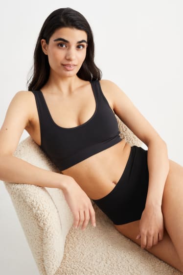 Dames - Set van 2 - bustier - gewatteerd - naadloos - LYCRA® - zwart